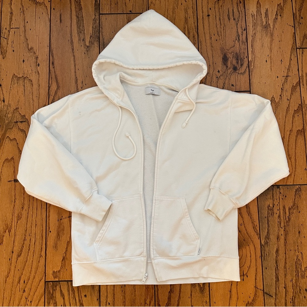 TNA Cream White Zip-Up Hoodie